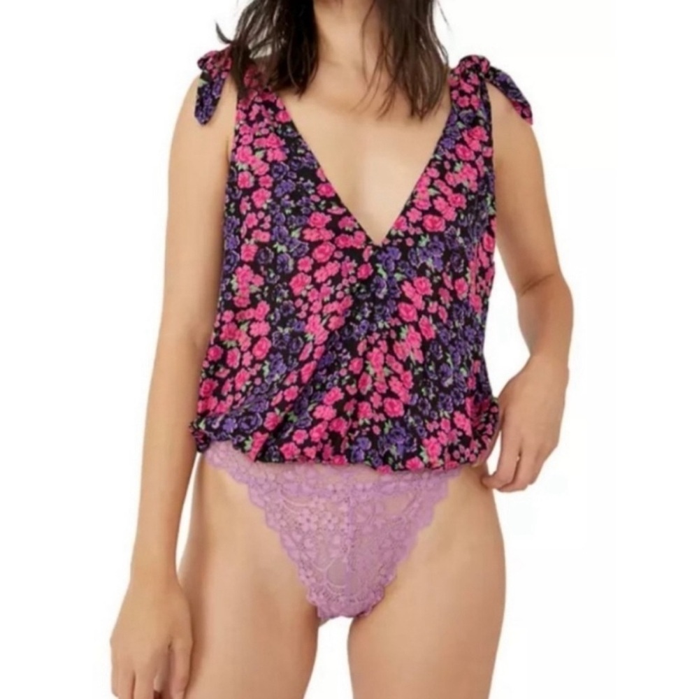 NWOT Free People Intimately Bare It All Bodysuit In Party Combo!